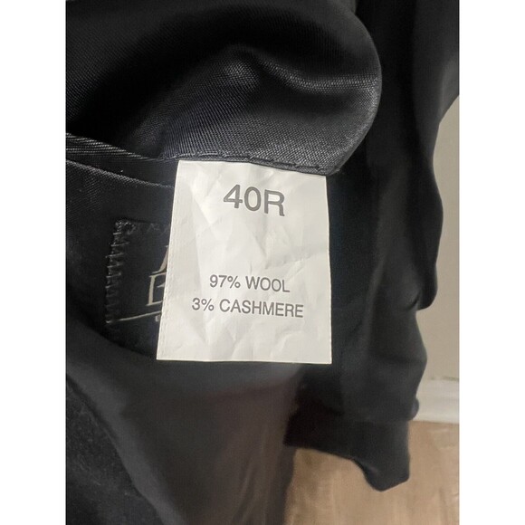 Jos A. Bank Cashmere Wool Blazer Mens 40R Black Sport Coat Suit Jacket - Picture 9 of 16
